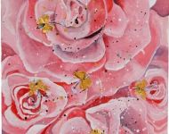 Rose e farfalle oro / Roses and golden butterflies