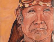 Viso di pietra rossa / Red stone face