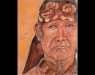 Viso di pietra rossa / Red stone face