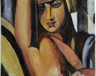 Omaggio a Lempicka - Donna con caschetto biondo / Homage to Lempicka - Woman with blond hair bangs