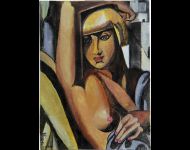 Omaggio a Lempicka - Donna con caschetto biondo / Homage to Lempicka - Woman with blond hair bangs