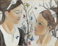Bambine con farfalle / Little girls with butterflies