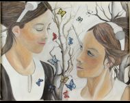 Bambine con farfalle / Little girls with butterflies